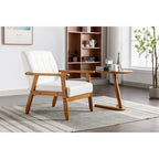 Leisure Chair with Solid Wood Armrest and Feet for Living Room Bedroom Studio chair
