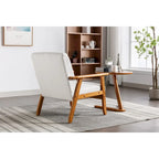 Leisure Chair with Solid Wood Armrest and Feet for Living Room Bedroom Studio chair