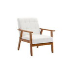 Leisure Chair with Solid Wood Armrest and Feet for Living Room Bedroom Studio chair