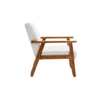Leisure Chair with Solid Wood Armrest and Feet for Living Room Bedroom Studio chair
