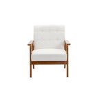 Leisure Chair with Solid Wood Armrest and Feet for Living Room Bedroom Studio chair