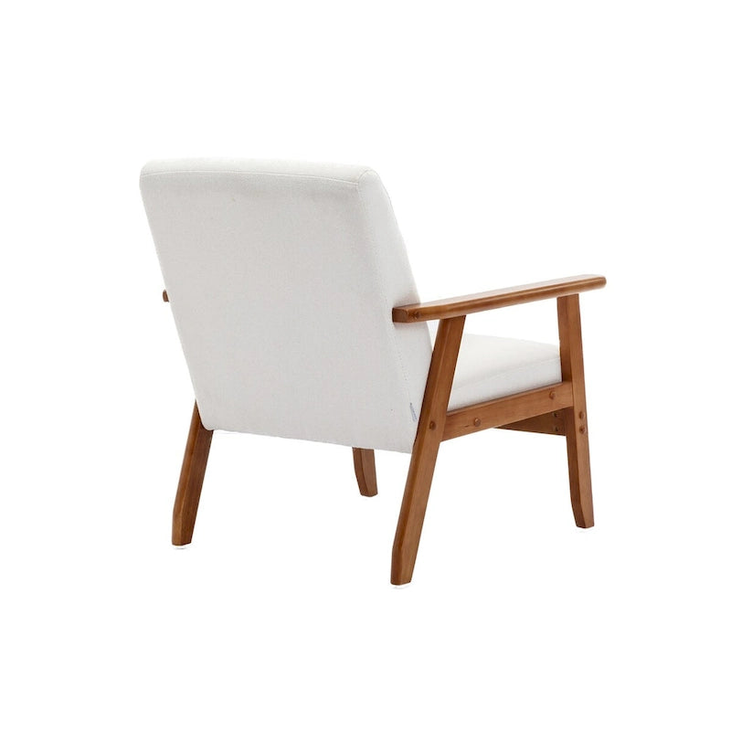 Leisure Chair with Solid Wood Armrest and Feet for Living Room Bedroom Studio chair