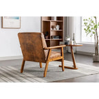 Leisure Chair with Solid Wood Armrest and Feet for Living Room Bedroom Studio chair