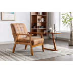 Leisure Chair with Solid Wood Armrest and Feet for Living Room Bedroom Studio chair