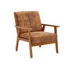 Leisure Chair with Solid Wood Armrest and Feet for Living Room Bedroom Studio chair
