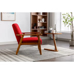 Leisure Chair with Solid Wood Armrest and Feet for Living Room Bedroom Studio chair