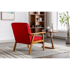 Leisure Chair with Solid Wood Armrest and Feet for Living Room Bedroom Studio chair