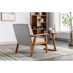 Leisure Chair with Solid Wood Armrest and Feet for Living Room Bedroom Studio chair