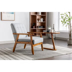 Leisure Chair with Solid Wood Armrest and Feet for Living Room Bedroom Studio chair