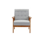 Leisure Chair with Solid Wood Armrest and Feet for Living Room Bedroom Studio chair