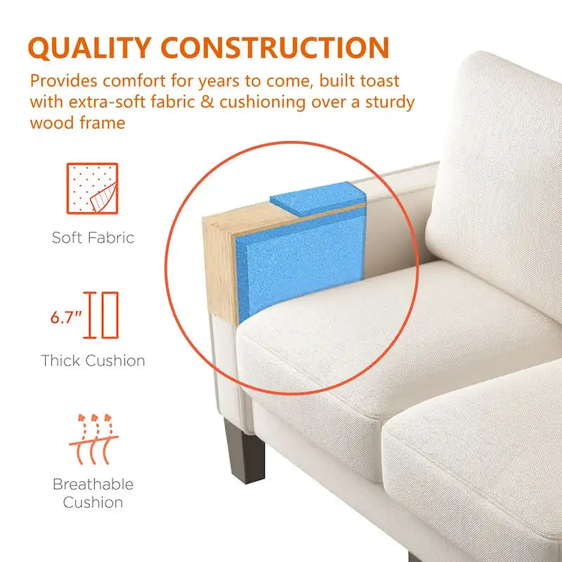 Modern Living Room Furniture Loveseat
