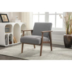 Fabric Accent Armchair with Rubberwood Legs – Plush Cushions, 330 lb Capacity