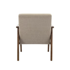 Fabric Accent Armchair with Rubberwood Legs – Plush Cushions, 330 lb Capacity