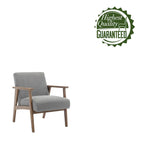 Fabric Accent Armchair with Rubberwood Legs – Plush Cushions, 330 lb Capacity