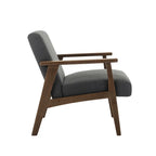 Fabric Accent Armchair with Rubberwood Legs – Plush Cushions, 330 lb Capacity