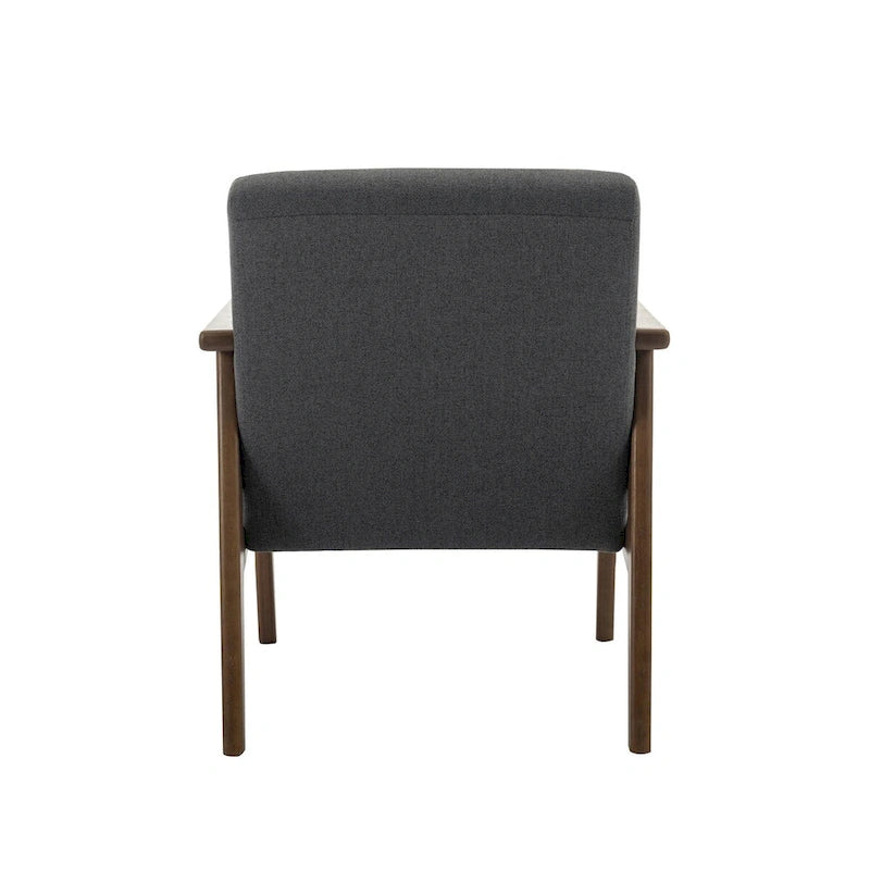 Fabric Accent Armchair with Rubberwood Legs – Plush Cushions, 330 lb Capacity
