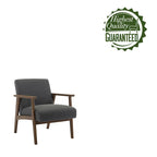 Fabric Accent Armchair with Rubberwood Legs – Plush Cushions, 330 lb Capacity