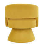 Upholstered Velvet Swivel Accent Chairs with Open Backrest