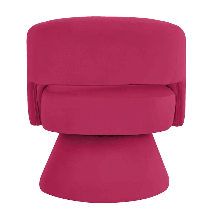 Upholstered Velvet Swivel Accent Chairs with Open Backrest