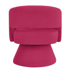 Upholstered Velvet Swivel Accent Chairs with Open Backrest