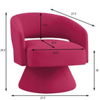 Upholstered Velvet Swivel Accent Chairs with Open Backrest