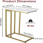 Small C Shaped End Table - 10D x 18.1W x 25H