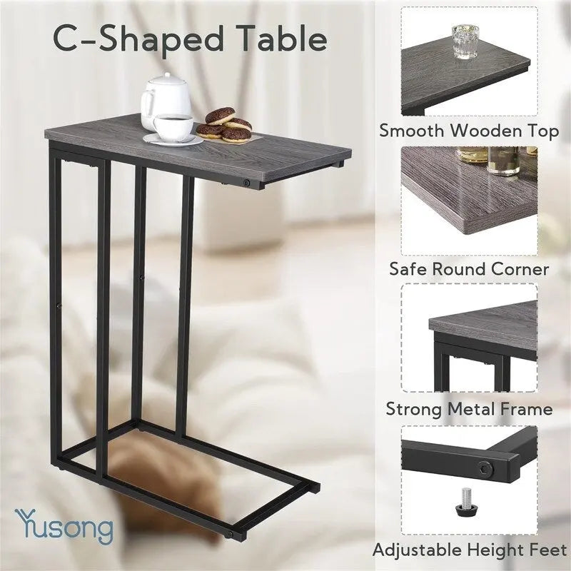 Small C Shaped End Table - 10D x 18.1W x 25H