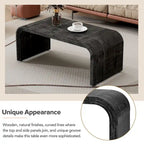 Minimalist Coffee Table with Curved Art Deco Design