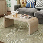 Minimalist Coffee Table with Curved Art Deco Design
