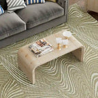 Minimalist Coffee Table with Curved Art Deco Design