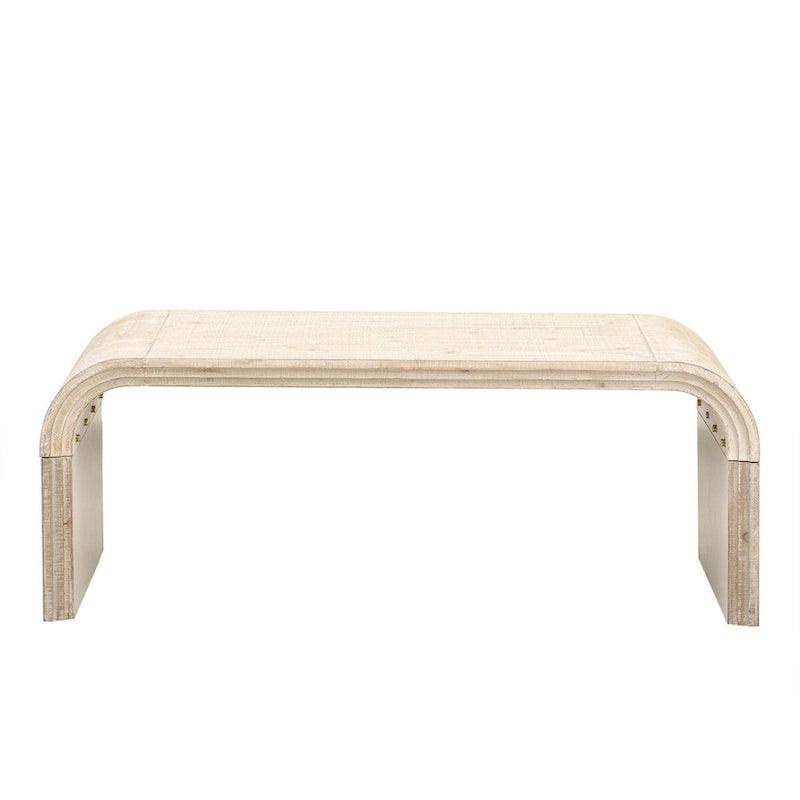 Minimalist Coffee Table with Curved Art Deco Design