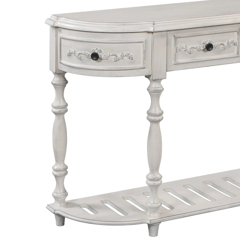 Modern Console Table with 4 Drawers and 1 Shelf