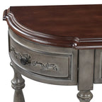 Modern Console Table with 4 Drawers and 1 Shelf