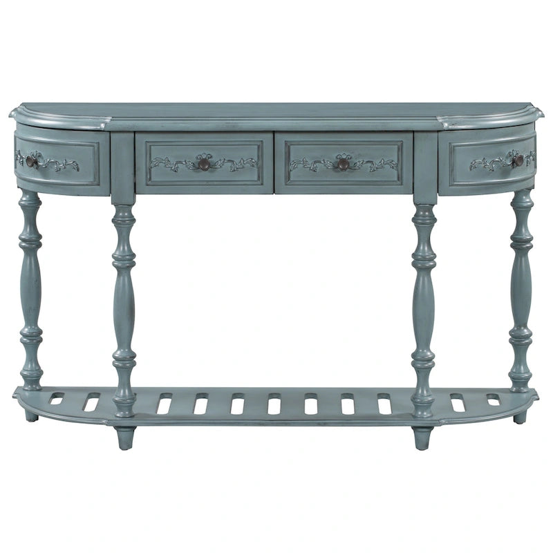 Modern Console Table with 4 Drawers and 1 Shelf