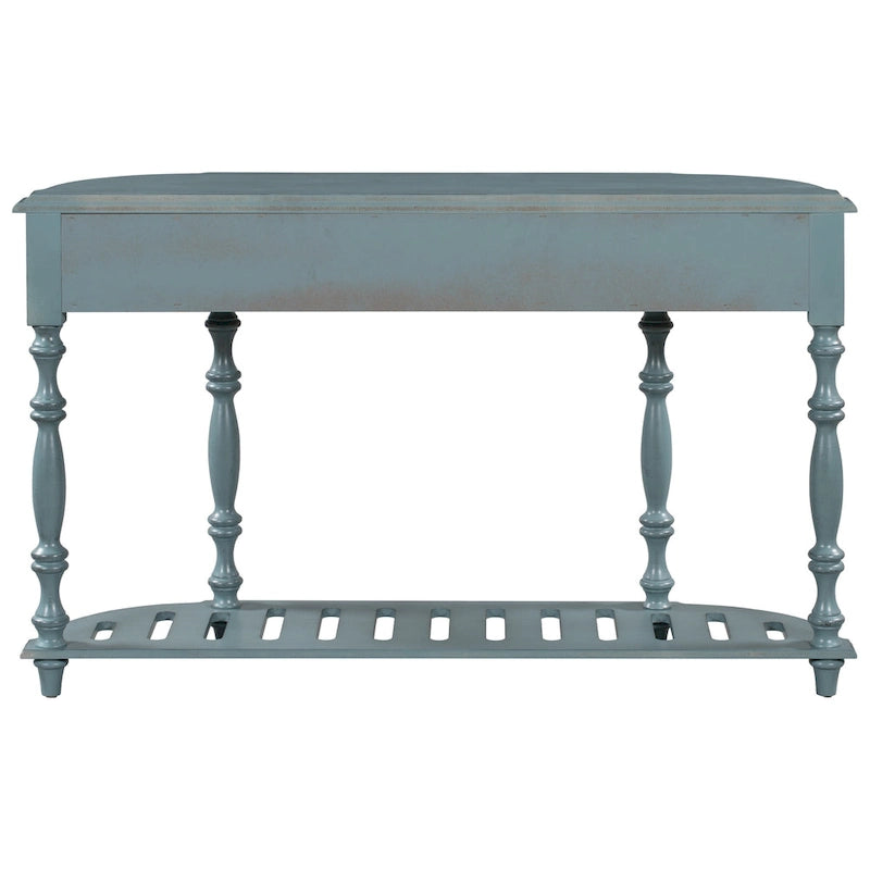 Modern Console Table with 4 Drawers and 1 Shelf