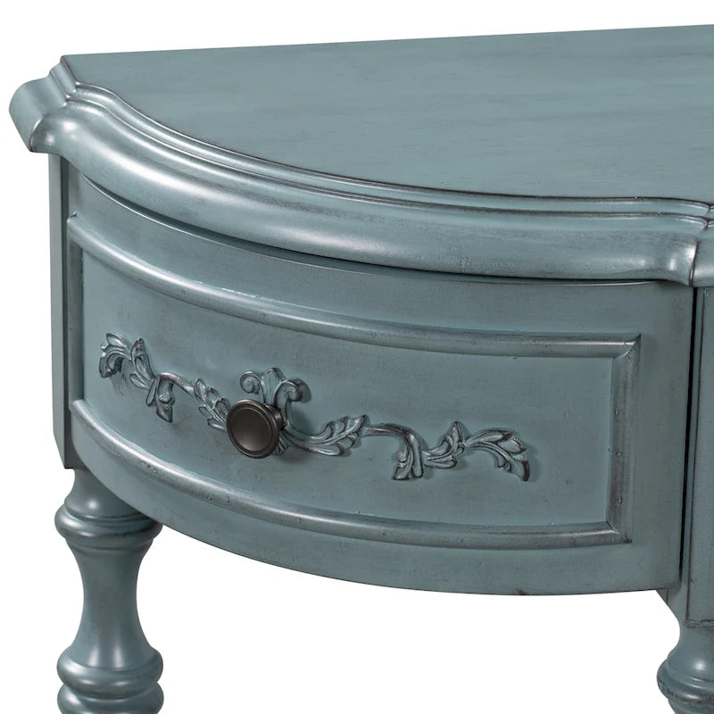 Modern Console Table with 4 Drawers and 1 Shelf
