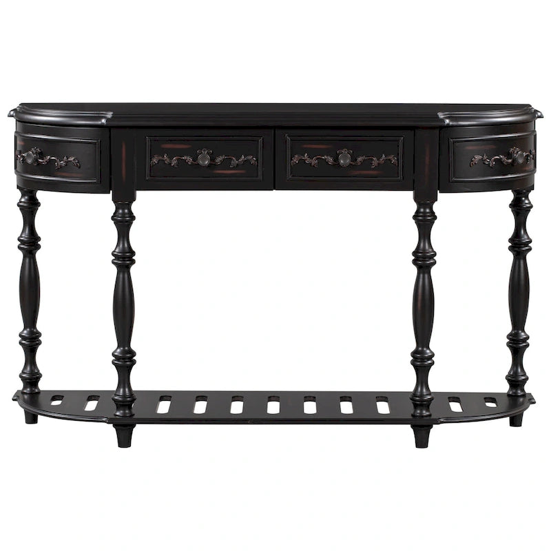 Modern Console Table with 4 Drawers and 1 Shelf