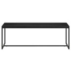 47" Rectangular Coffee Table – Black Grain / Antiqued Gray Oak / Alder White, Steel Frame, 1-Piece