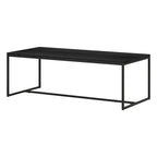 47" Rectangular Coffee Table – Black Grain / Antiqued Gray Oak / Alder White, Steel Frame, 1-Piece