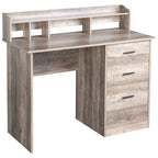 43.31 3 Drawers Wooden Computer Desk with Letter File Cabinet