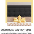 Upholstered Platform Bed Frame with Button-Tufted Headboard – No Box Spring