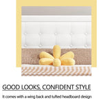 Upholstered Platform Bed Frame with Button-Tufted Headboard – No Box Spring