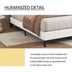 Upholstered Platform Bed Frame with Button-Tufted Headboard – No Box Spring