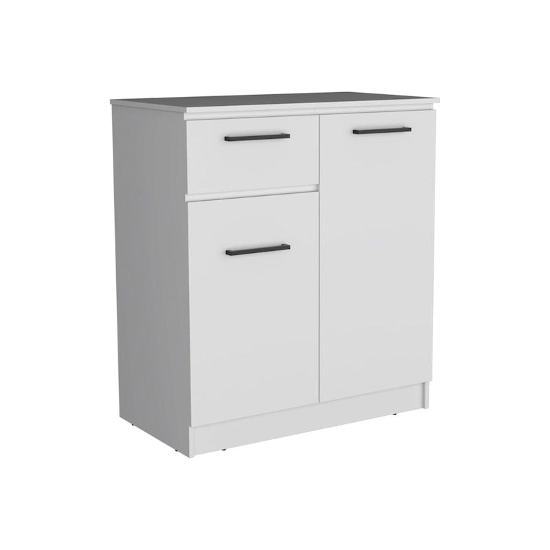 Compact Dresser with 2-Door Cabinet & Drawer – White or Black