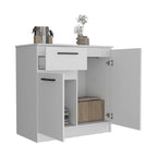 Compact Dresser with 2-Door Cabinet & Drawer – White or Black