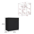 Compact Dresser with 2-Door Cabinet & Drawer – White or Black