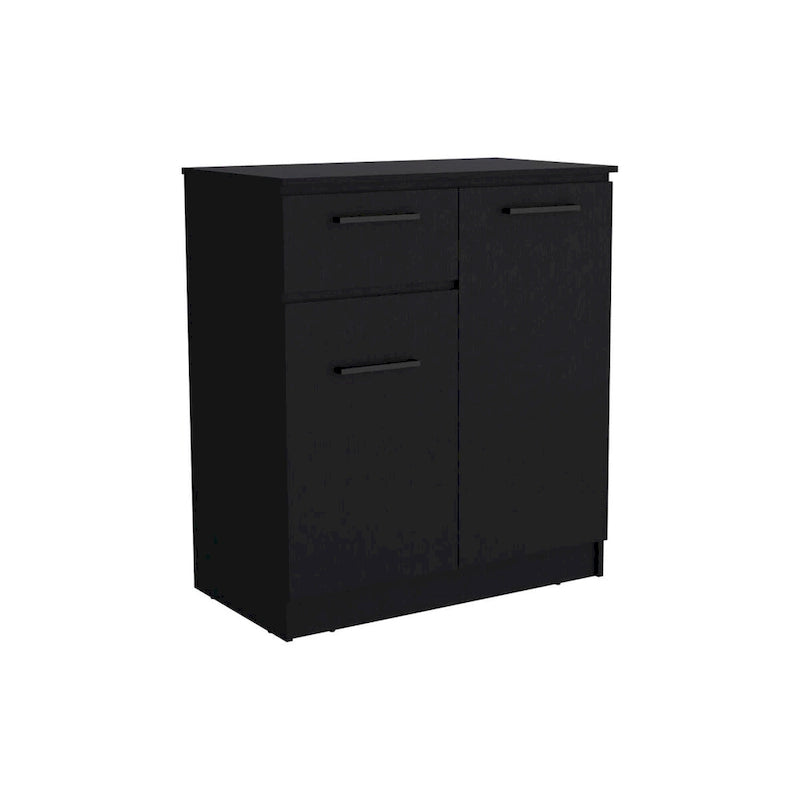 Compact Dresser with 2-Door Cabinet & Drawer – White or Black