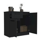 Compact Dresser with 2-Door Cabinet & Drawer – White or Black
