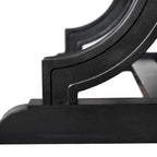 Farmhouse Black 79" Solid Wood Dining Table – Trestle Base, Seats 6