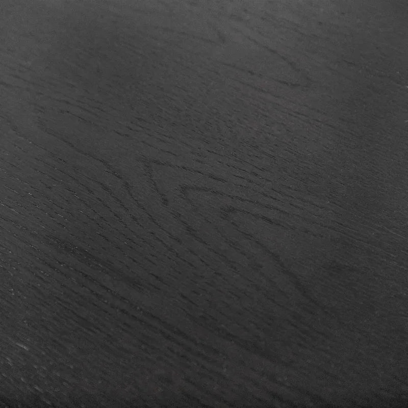 Farmhouse Black 79" Solid Wood Dining Table – Trestle Base, Seats 6